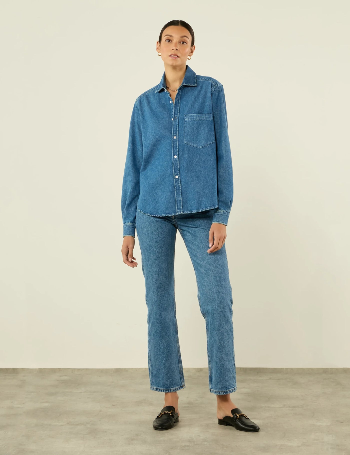 The Classic Shirt in Blue made from Denim