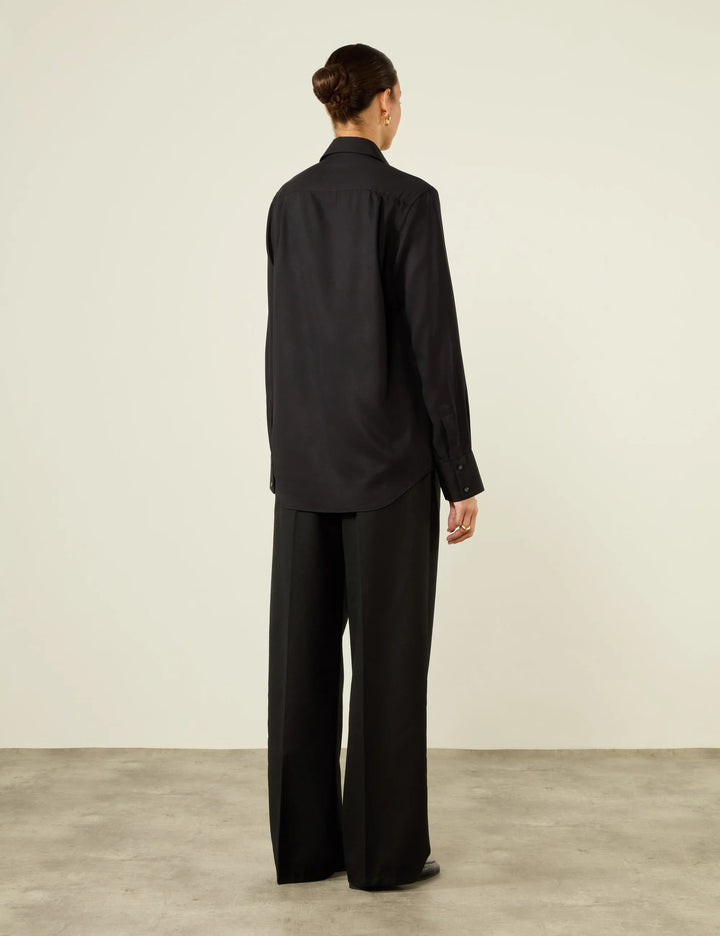The Dress Shirt: TENCEL™ Lyocell, Black – With Nothing Underneath