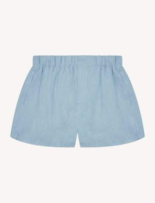 The Boxer: Linen, Storm Blue