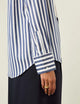 The Dress Shirt: TENCEL™ Lyocell, Navy Blue Stripe
