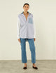 The Oversized: Chambray, Blue Patchwork