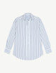 The Boyfriend: Fine Poplin, Midnight Blue Stripe