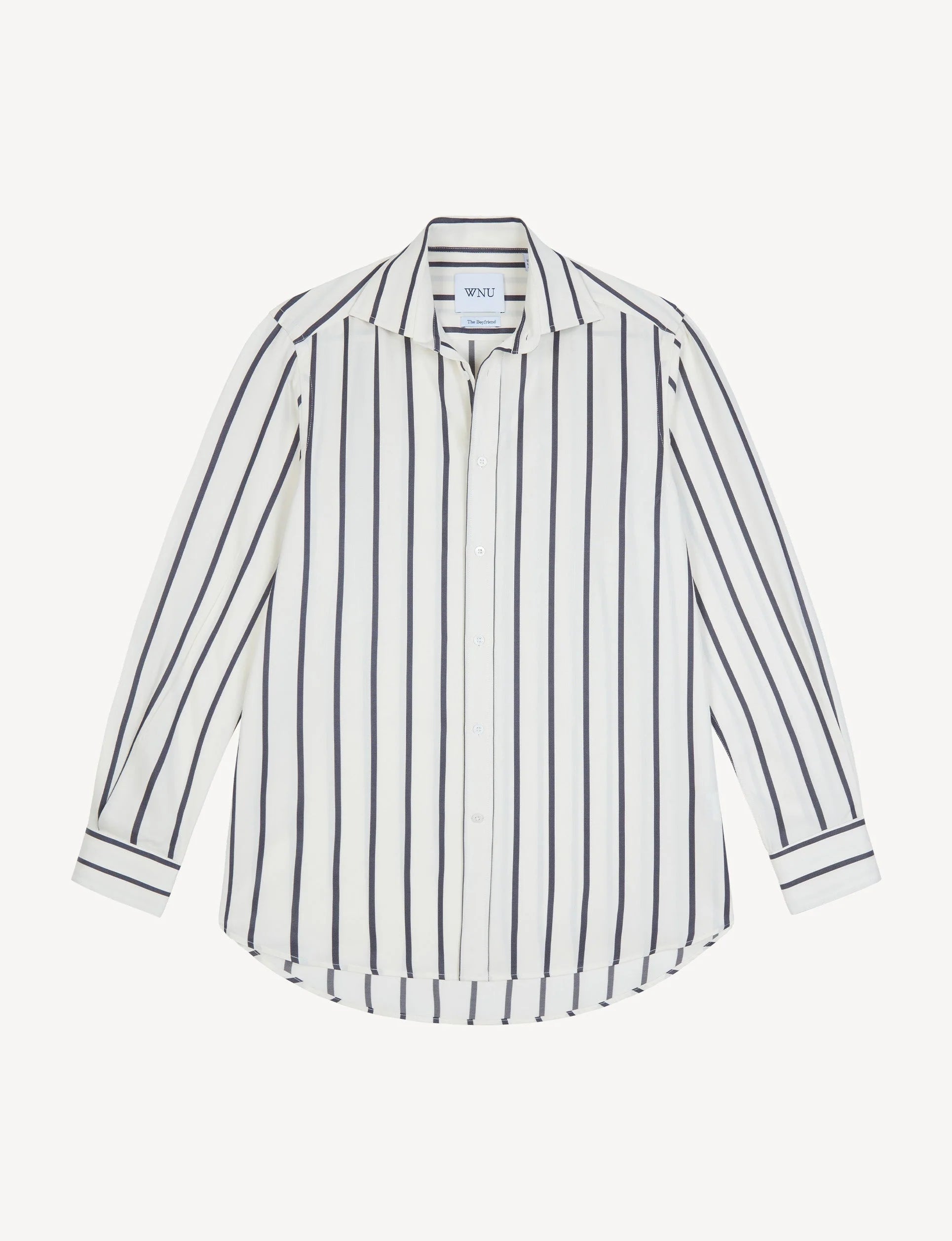 The Boyfriend: TENCEL™ Lyocell, Charcoal Stripe