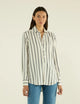 The Boyfriend: TENCEL™ Lyocell, Charcoal Stripe