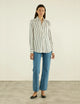 The Boyfriend: TENCEL™ Lyocell, Charcoal Stripe