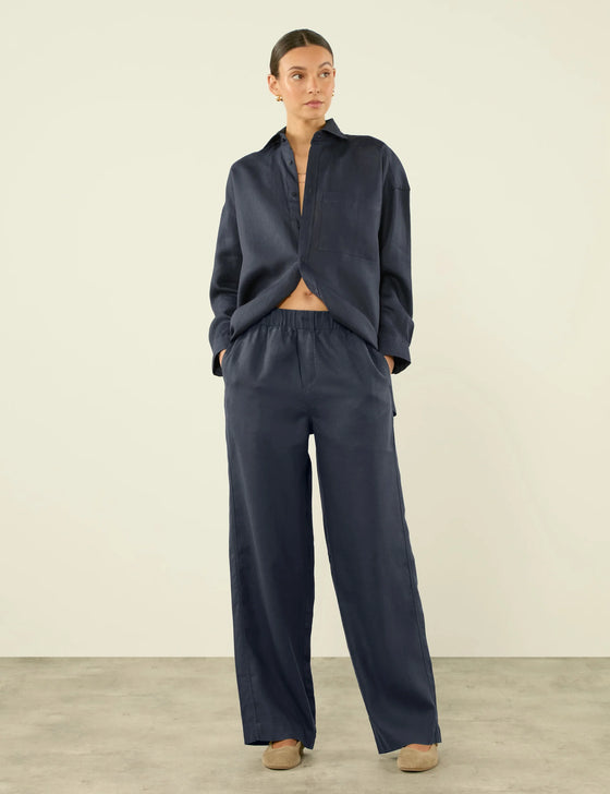 The Set: Hemp Navy Shirt & Trouser