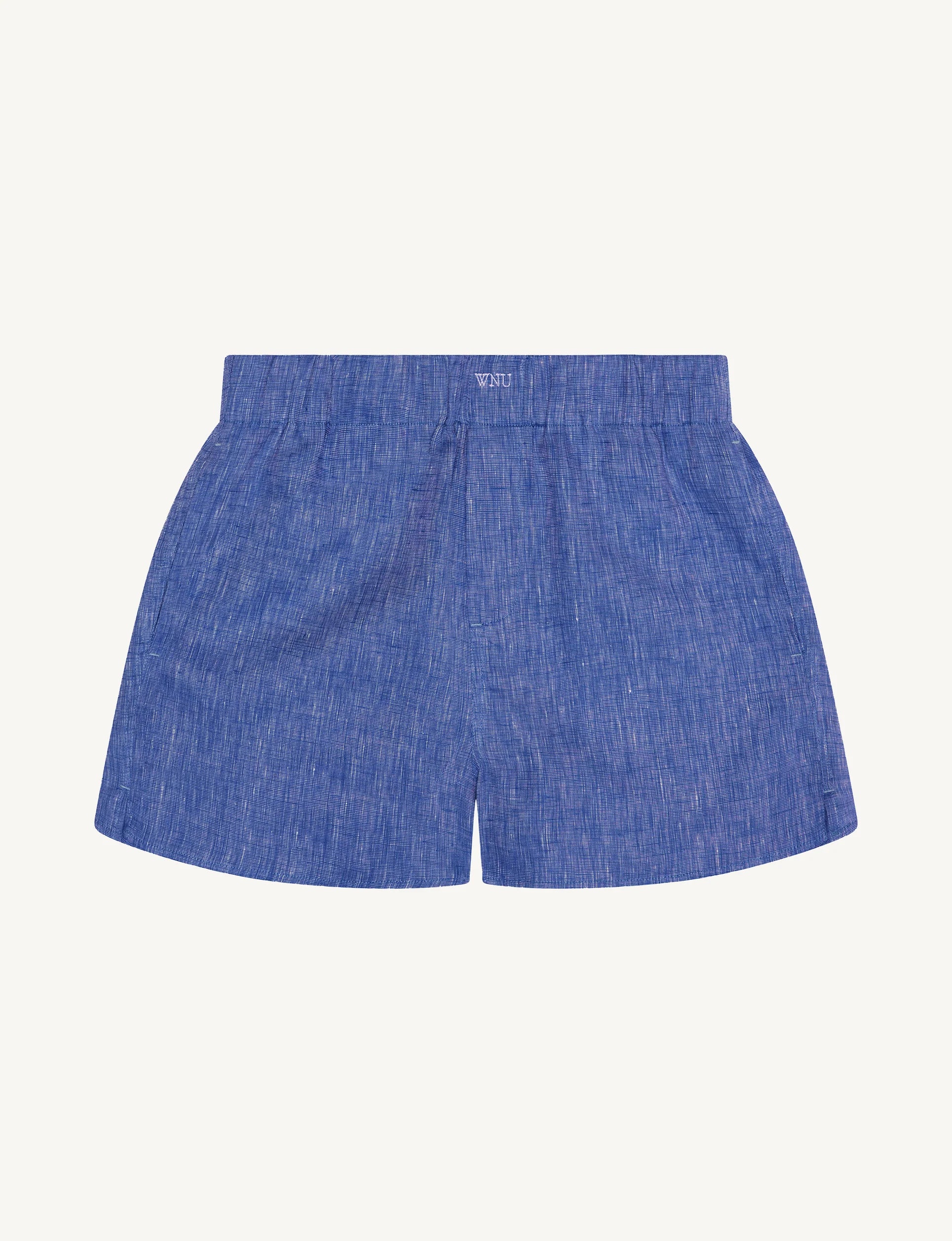 The Boxer: Linen, Lapis Blue