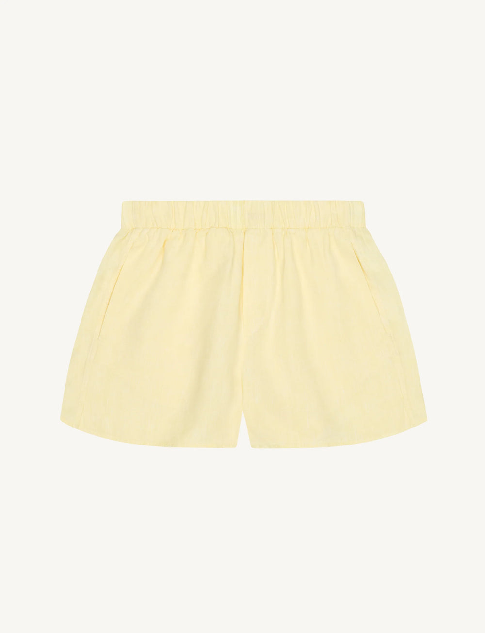 The Boxer: Linen, Lemon Yellow