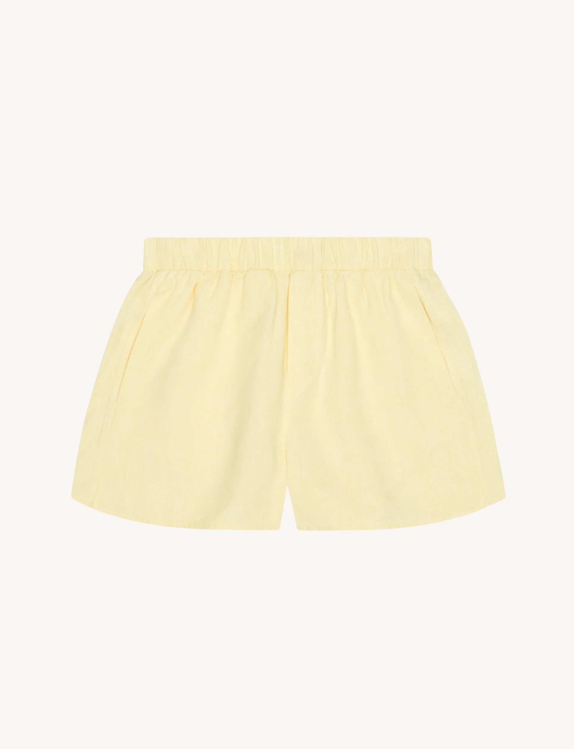 The Boxer: Linen, Lemon Yellow