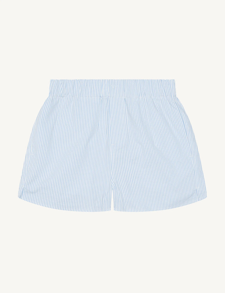 The Set: Seersucker Rain Blue Stripe Shirt & Boxer