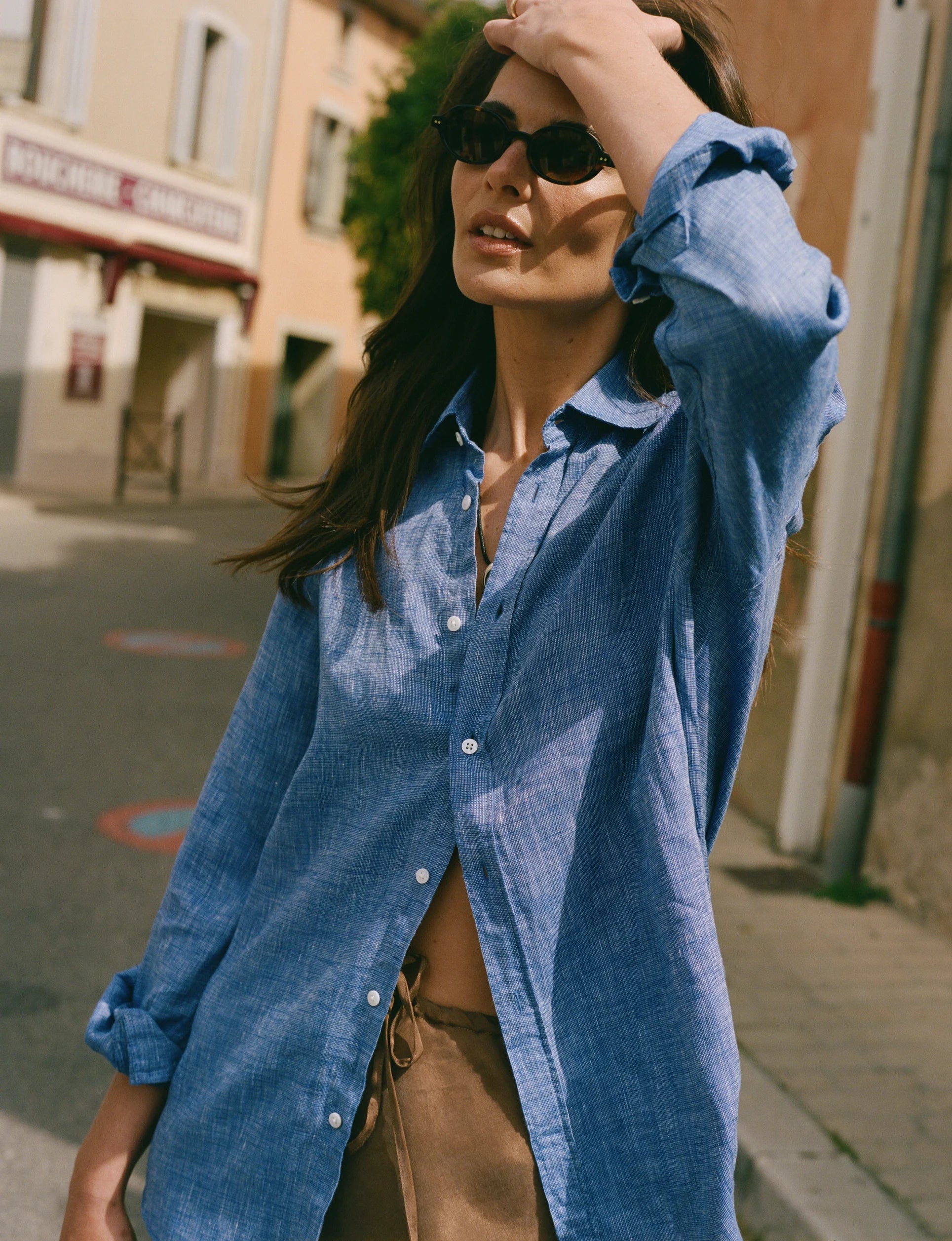 The Boyfriend: Linen, Lapis Blue