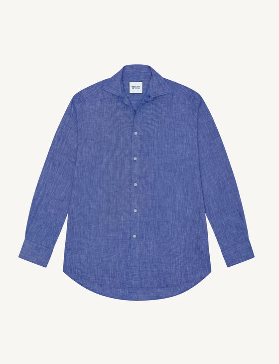 The Set: Linen Lapis Blue Shirt & Boxer