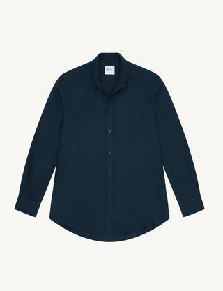 The Set: Linen Navy Blue Shirt & Boxer