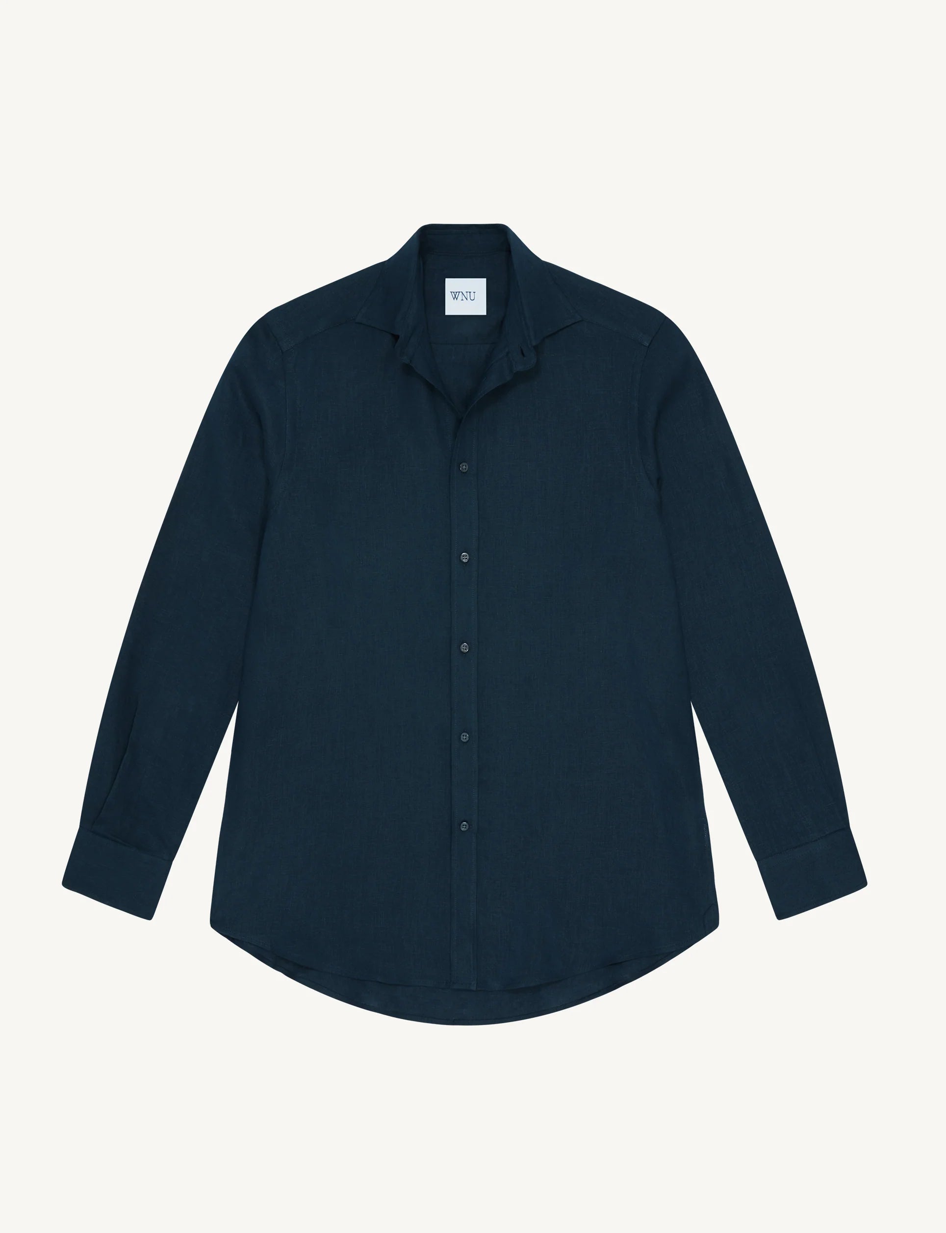 The Boyfriend: Linen, Navy Blue