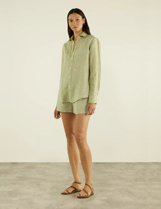 The Boyfriend: Linen, Sage Green
