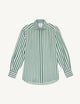 The Boyfriend: TENCEL™ Lyocell, Forest Green Stripe