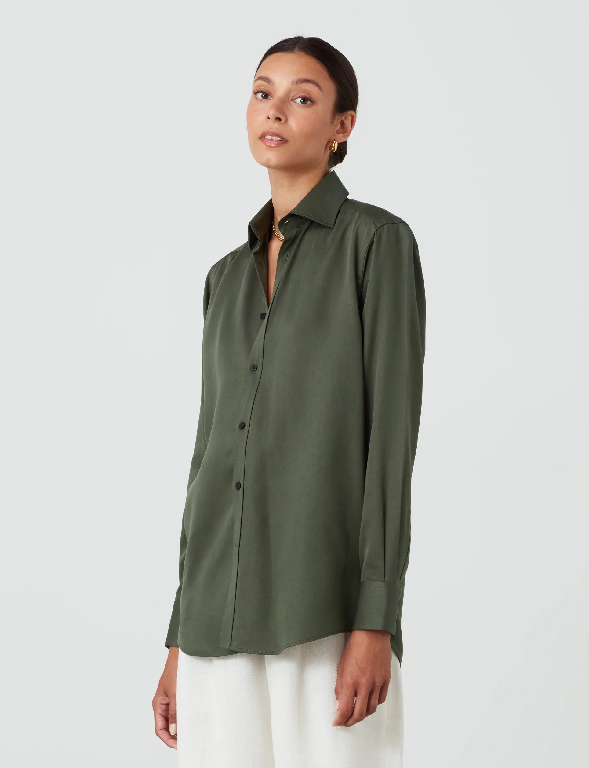 The Boyfriend: TENCEL™ Lyocell, Khaki