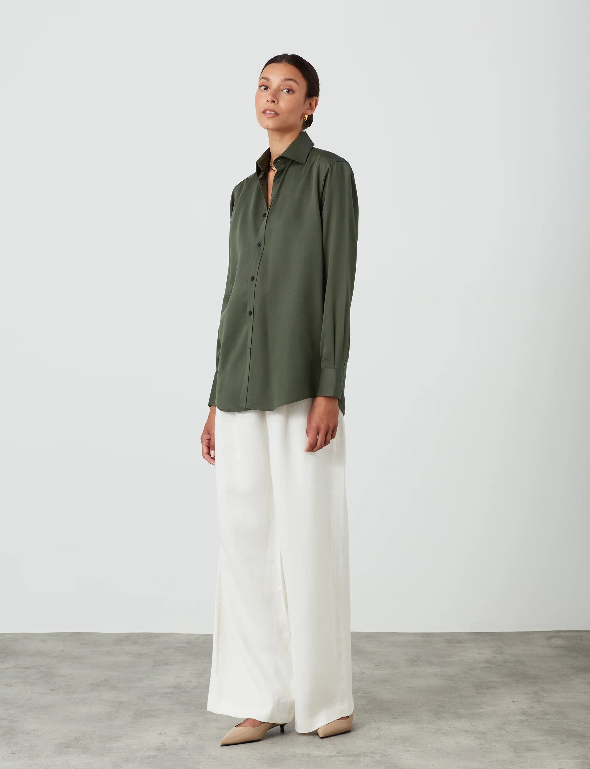 The Boyfriend: TENCEL™ Lyocell, Khaki