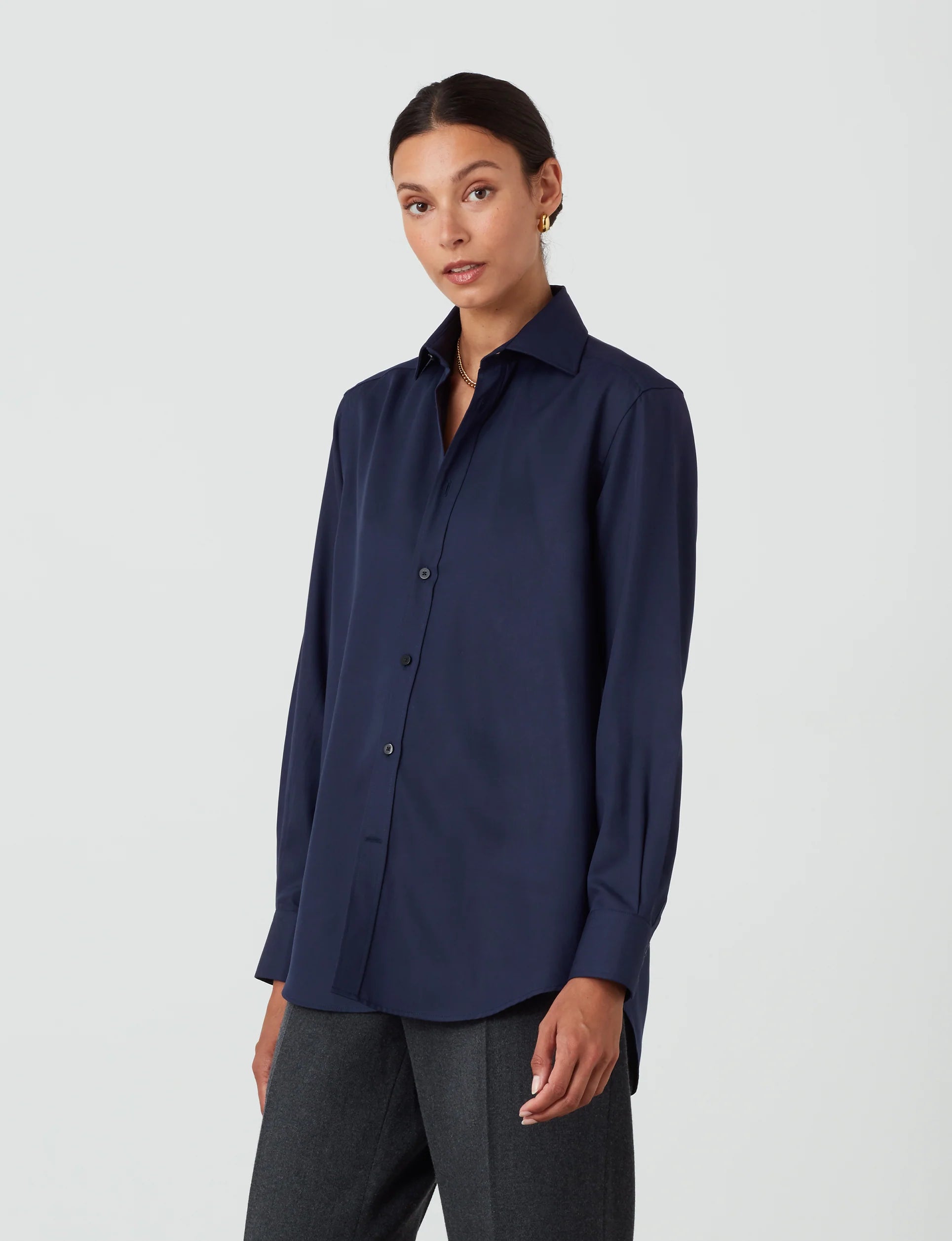The Boyfriend: TENCEL™ Lyocell, Navy Blue