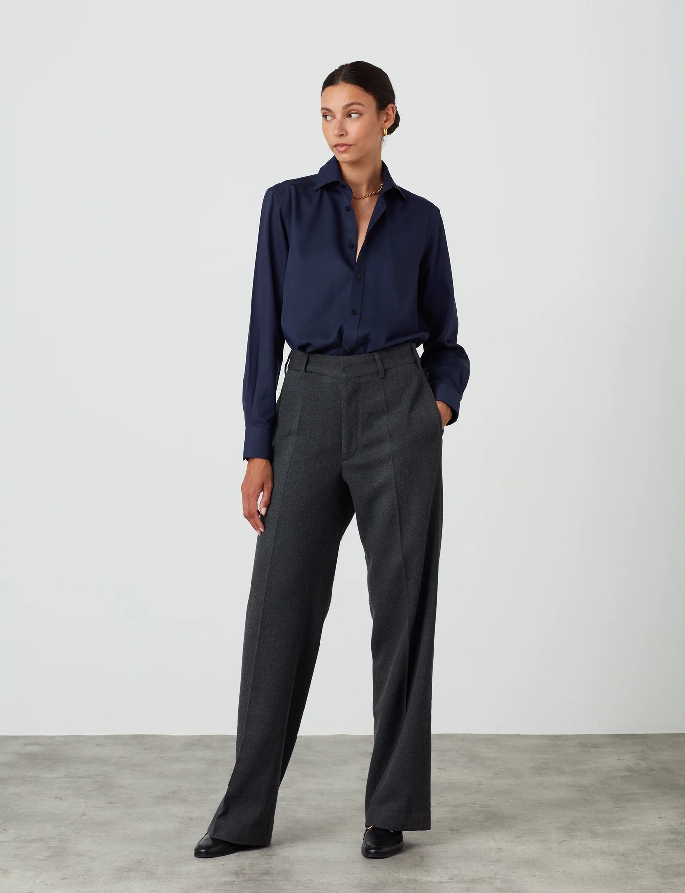 The Boyfriend: TENCEL™ Lyocell, Navy Blue