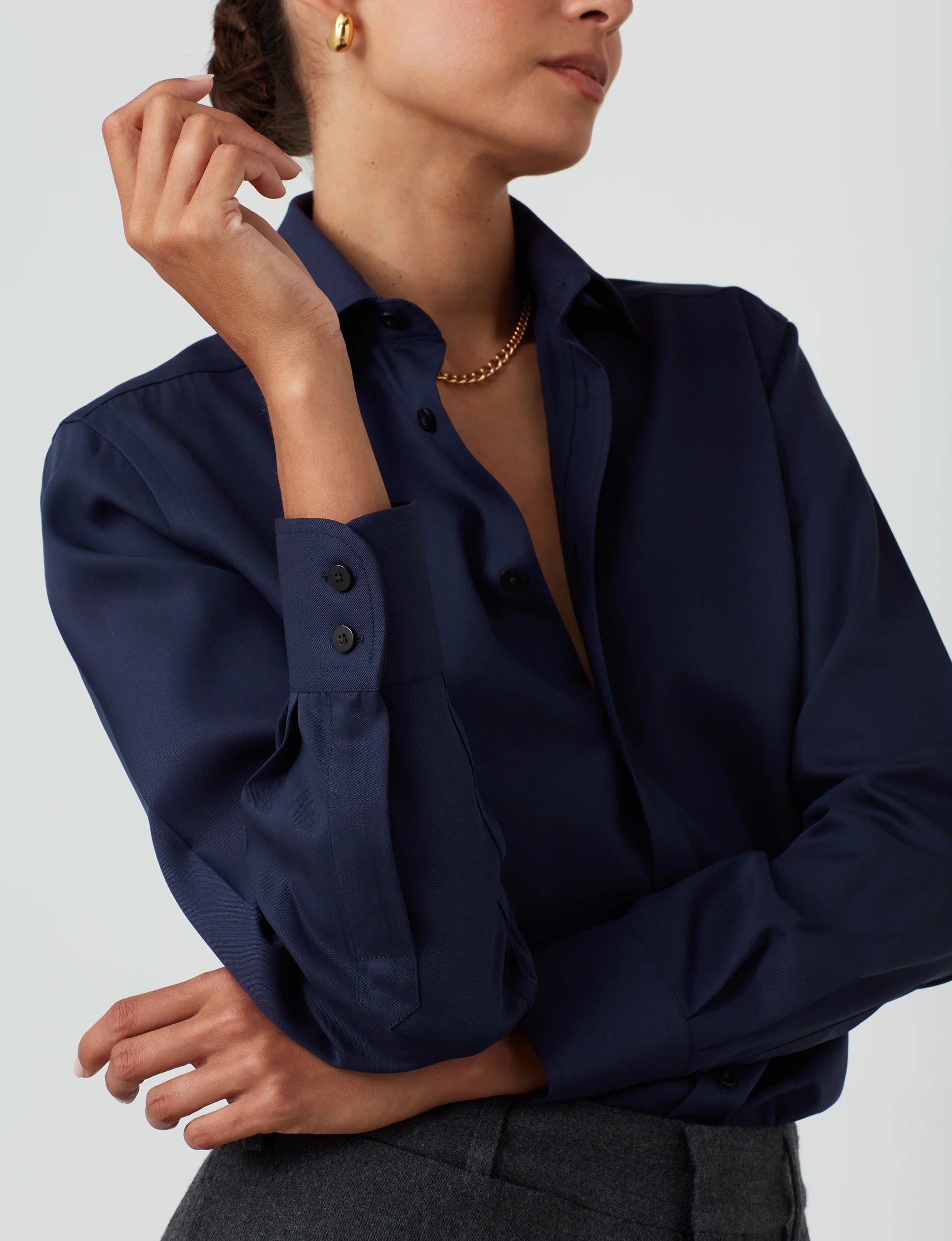 The Boyfriend: TENCEL™ Lyocell, Navy Blue