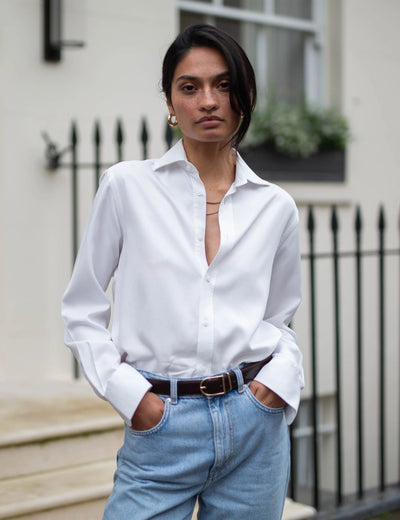 The Boyfriend: TENCEL™ Lyocell, Off-White