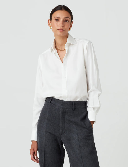 The Boyfriend: TENCEL™ Lyocell, Off-White