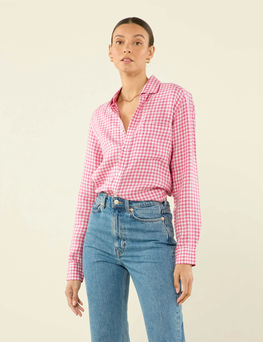 The Classic: Linen, Red Gingham