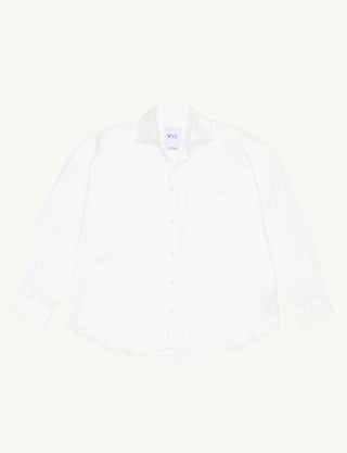 The Set: Hemp White Shirt & TENCEL™ Lyocell, Mocha Multi Stripe Court Short