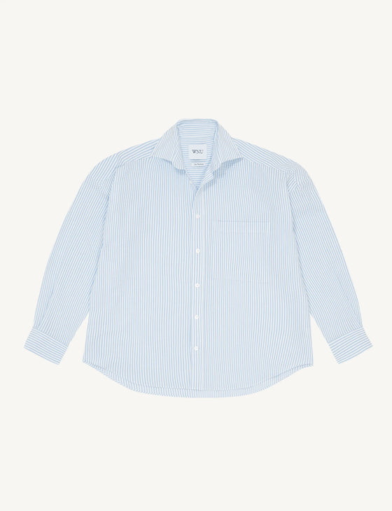 The Weekend: Seersucker, Rain Blue Stripe