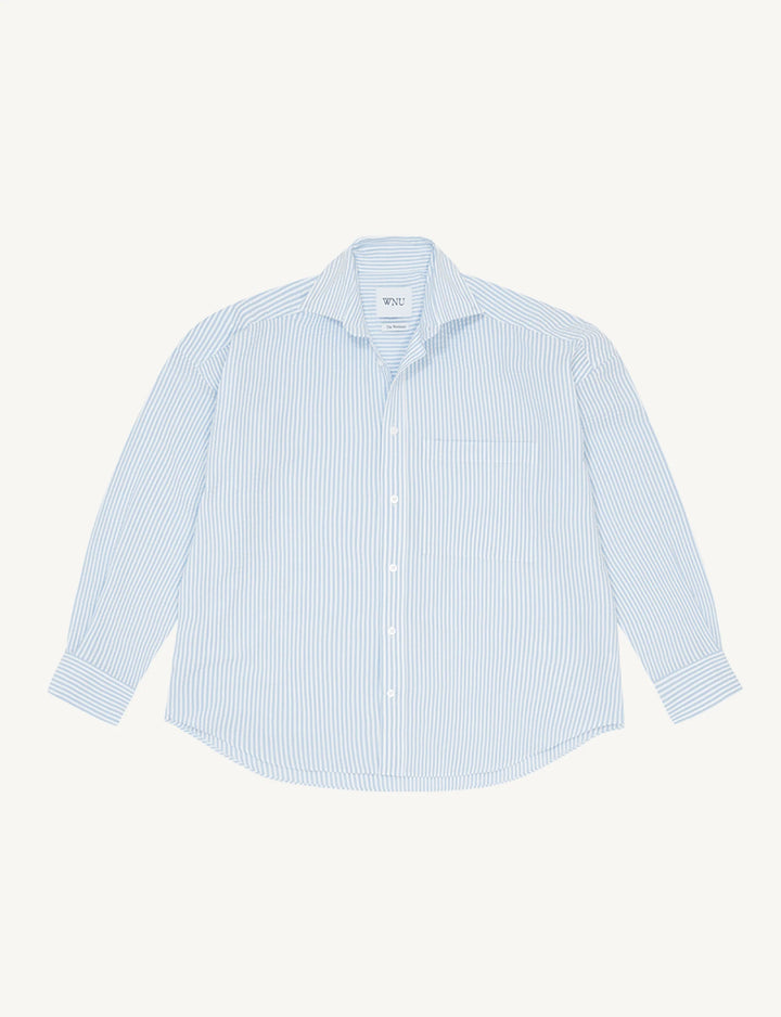 The Set: Seersucker Rain Blue Stripe Shirt & Boxer
