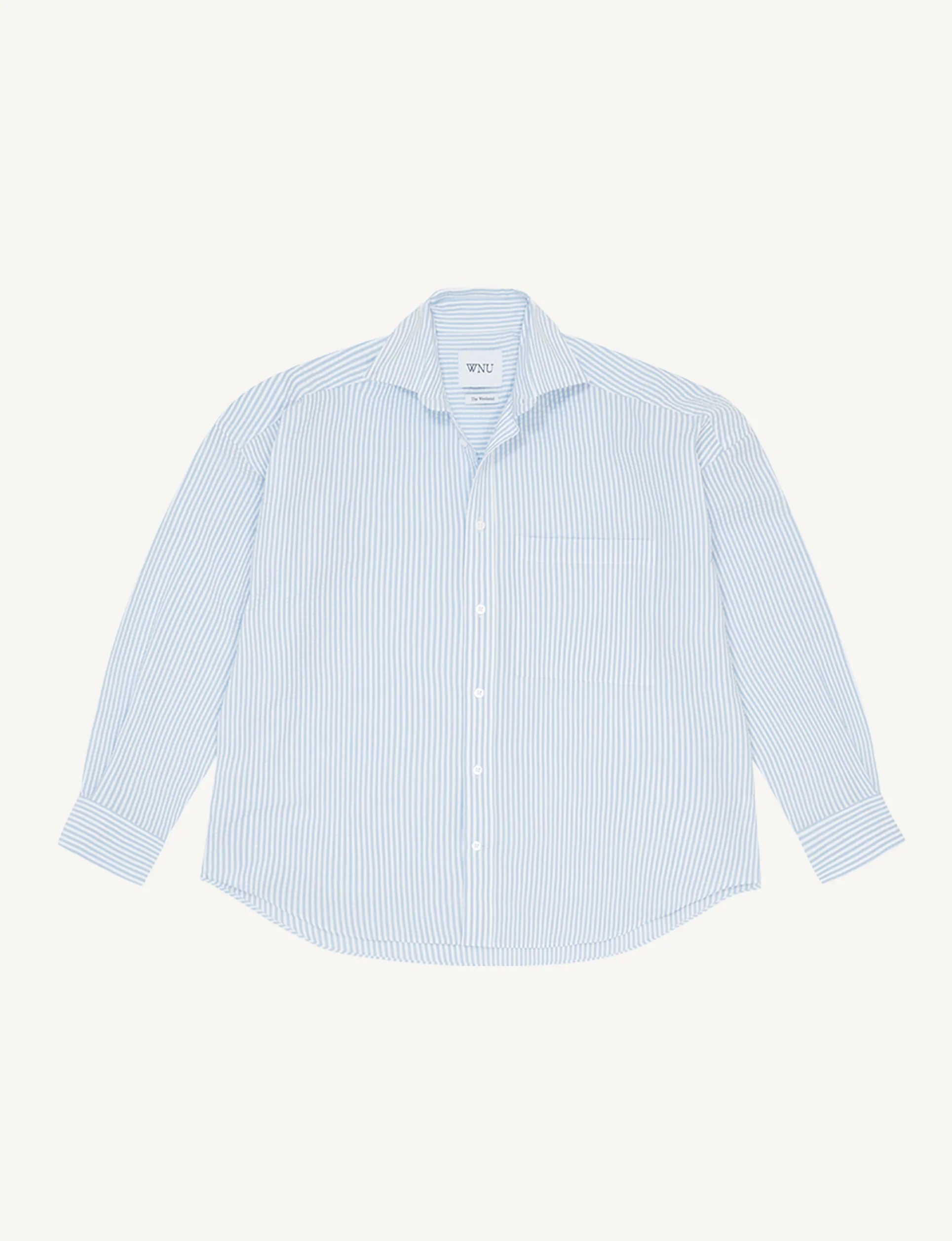 The Weekend: Seersucker, Rain Blue Stripe