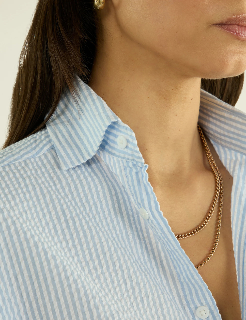 The Weekend: Seersucker, Rain Blue Stripe