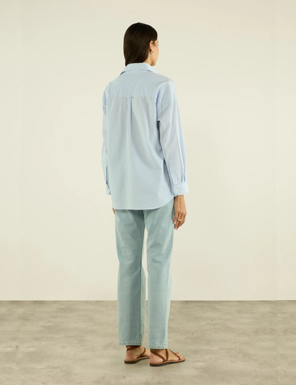 The Weekend: Seersucker, Rain Blue Stripe