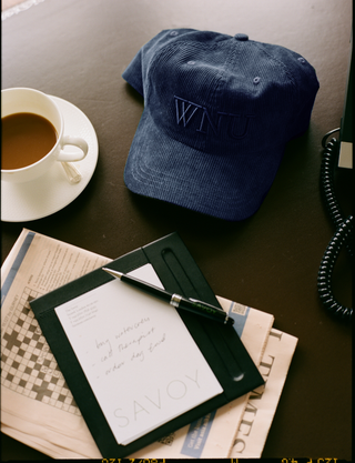 The Cap: Cotton Corduroy, Navy Blue