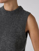 Skye Vest: Yak Wool, Dark Grey Melange