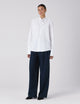 The Boyfriend Bow Tie: Fine Poplin, Blue and White Stripe