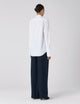 The Boyfriend Bow Tie: Fine Poplin, Blue and White Stripe