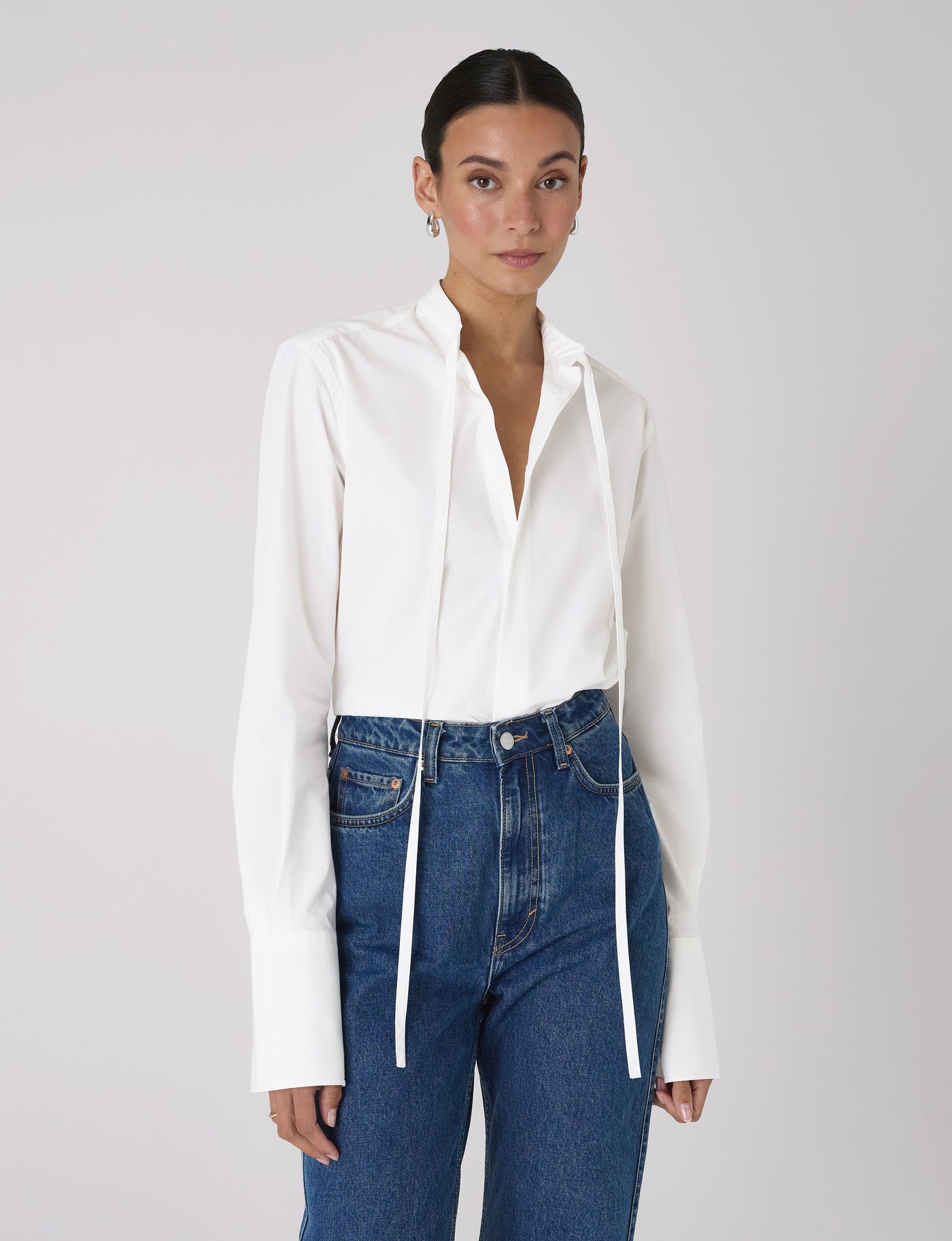 The Boyfriend Bow Tie: Fine Poplin, White