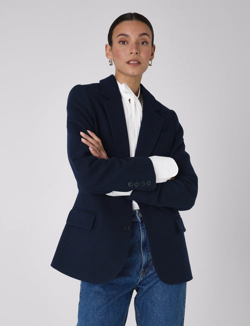 Hutton Blazer: Wool, Navy