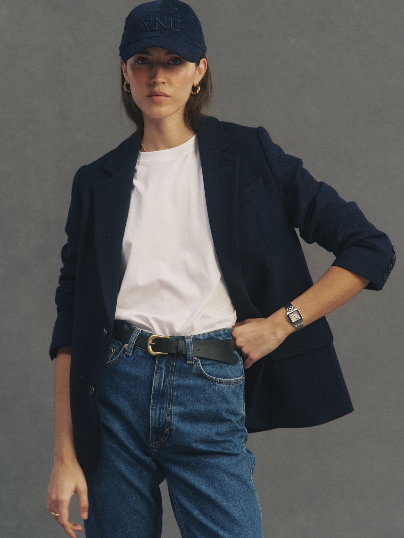 Hutton Blazer: Wool, Navy Blue