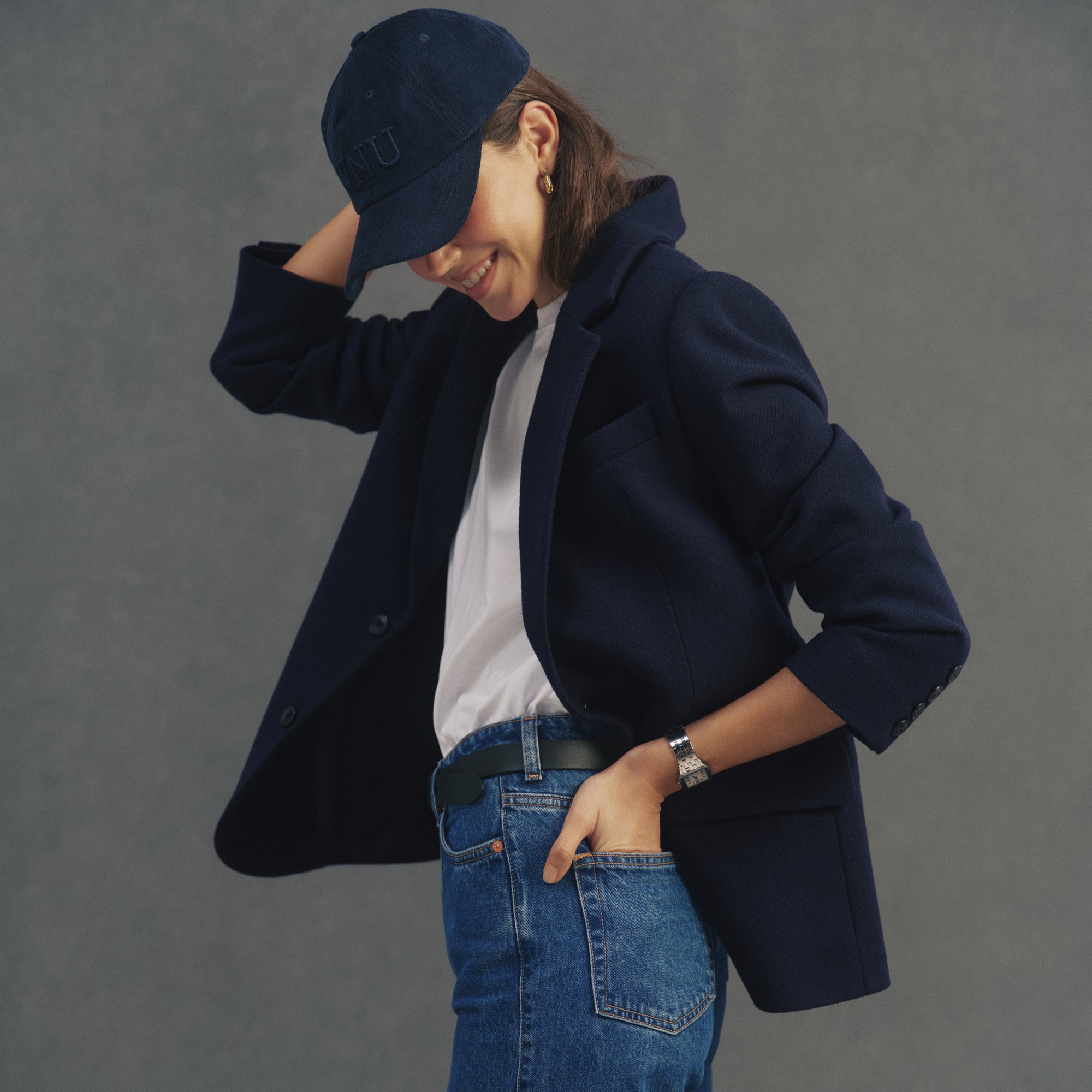 Hutton Blazer: Wool, Navy Blue