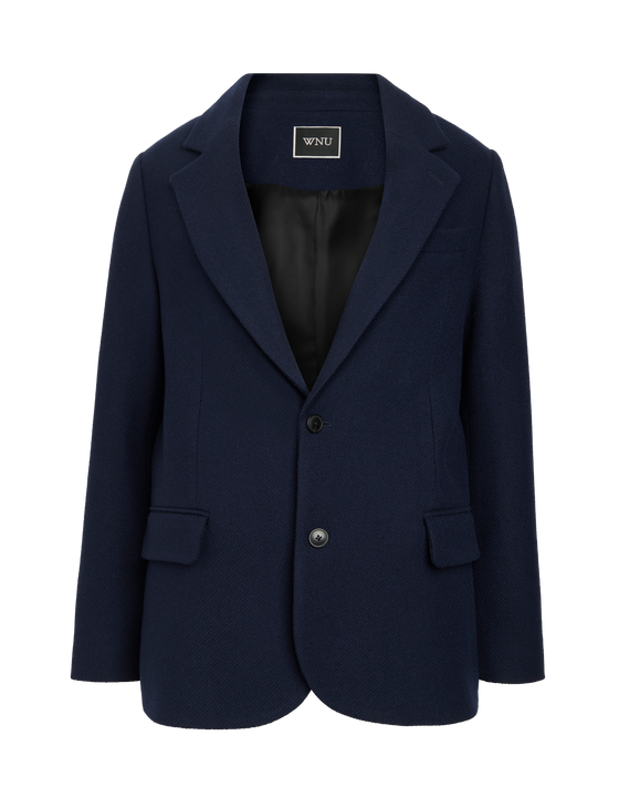 Hutton Blazer: Wool, Navy Blue