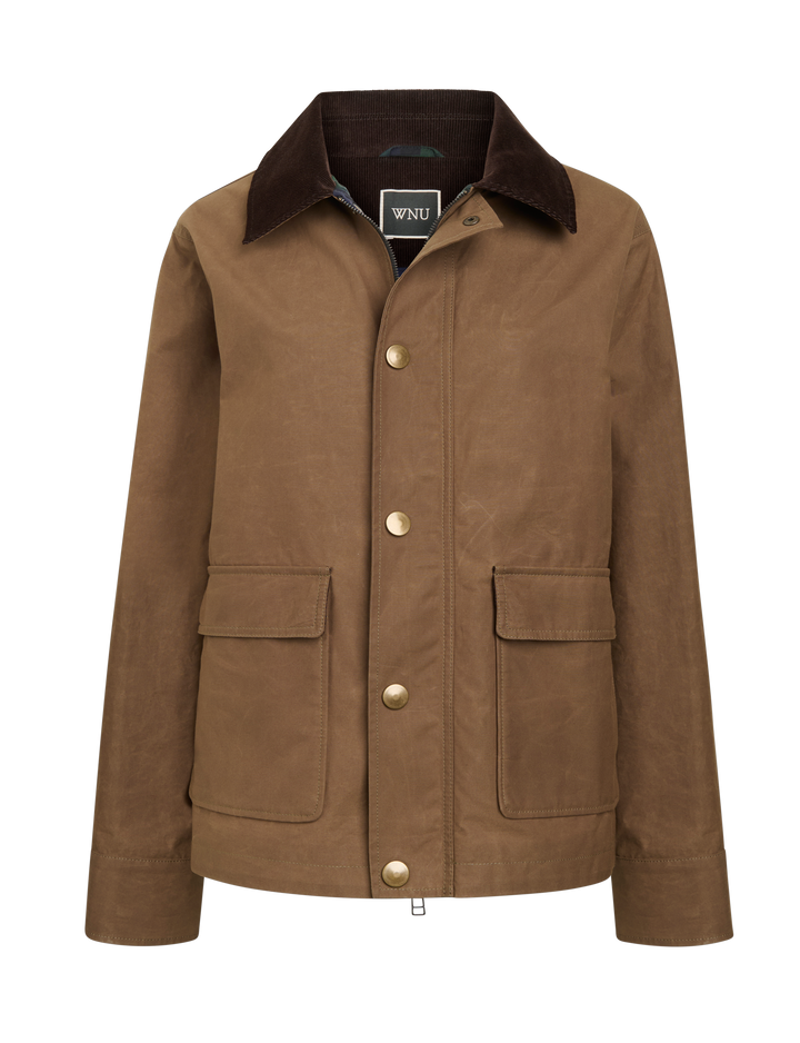 Kent Jacket: Waxed Cotton, Chocolate