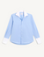 The Boyfriend Contrast Exaggerated Cuff and Collar: Fine Poplin, Sky Blue