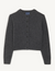 Jura Cardigan: Yak Wool, Dark Grey Melange
