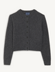 Jura Cardigan: Yak Wool, Dark Grey Melange