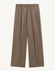 Rampling Trouser: Wool, Coffee Herringbone