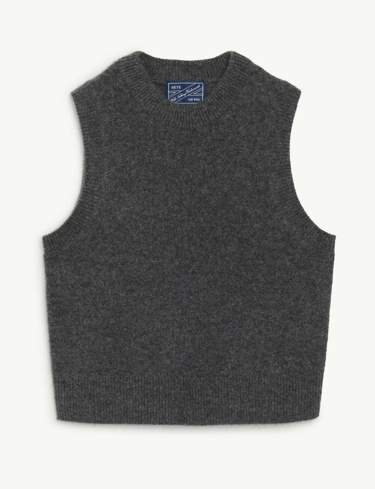 Skye Vest: Yak Wool, Dark Grey Melange – With Nothing Underneath