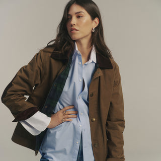 Kent Jacket: Waxed Cotton, Chocolate